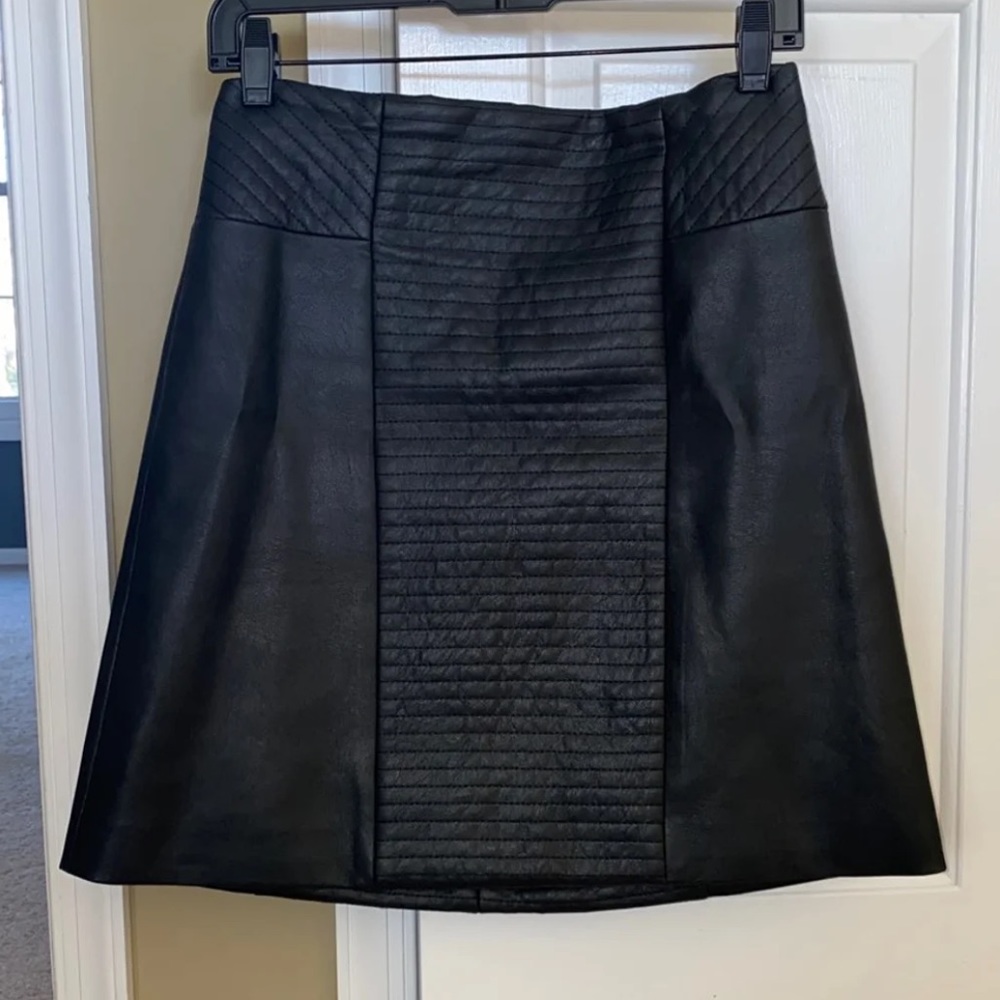 Bcbg moto leather skirt
